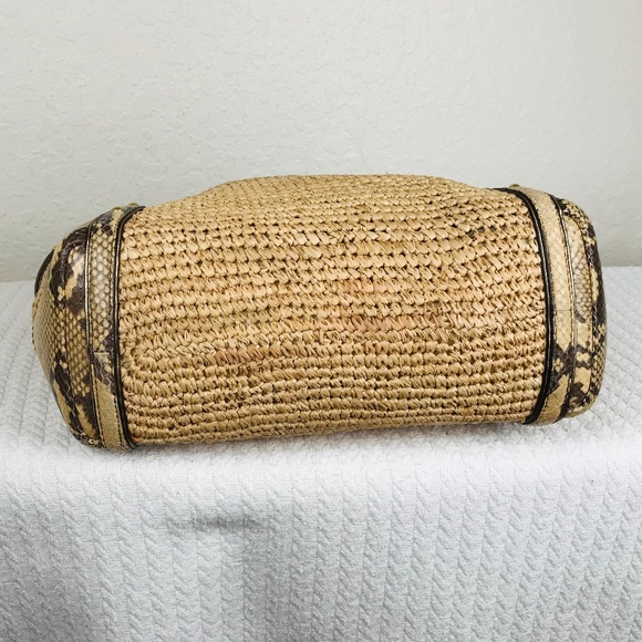 Coach Tan and Brown Woven Shoulder Bag - Picture 7 of 14
